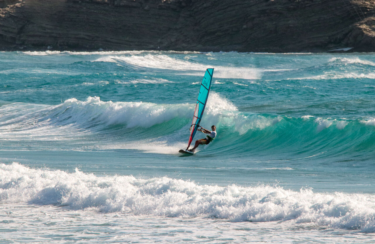 Windsurfing is so hard so the joy of getting good of it is  what really motivates me